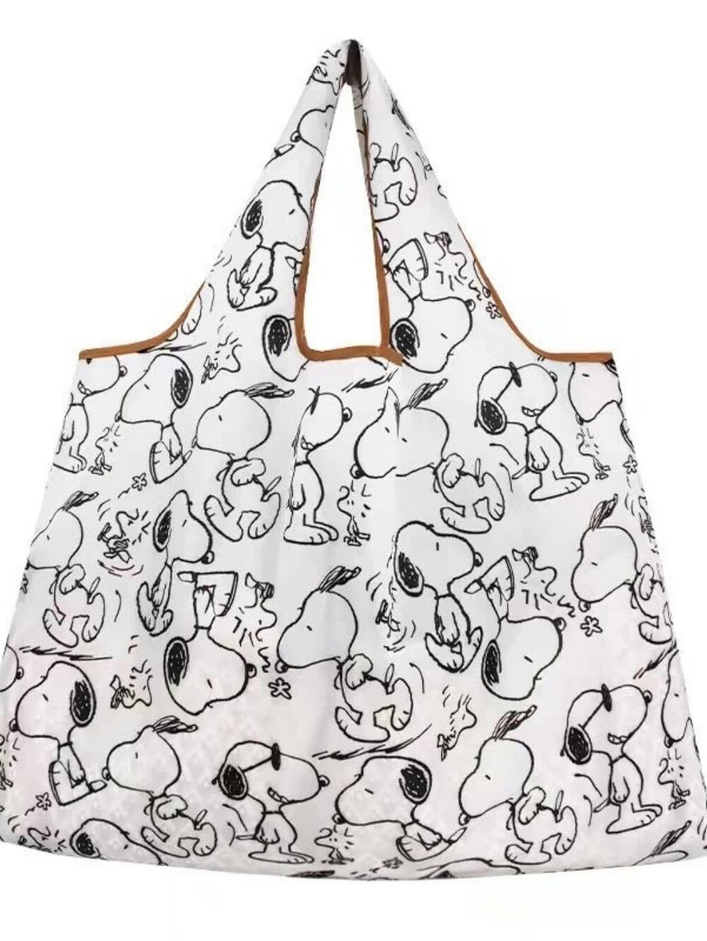 New Peanuts Snoopy black & white Reusable Shopping Bag, compact washable tote